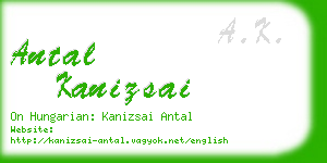 antal kanizsai business card